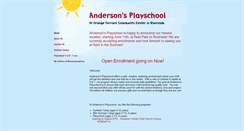Desktop Screenshot of andersonsplayschool.com