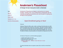 Tablet Screenshot of andersonsplayschool.com